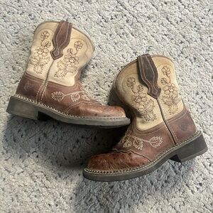 Ariat size 6  cowboy boots Multi Color Slip On